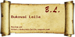 Bukovai Leila névjegykártya